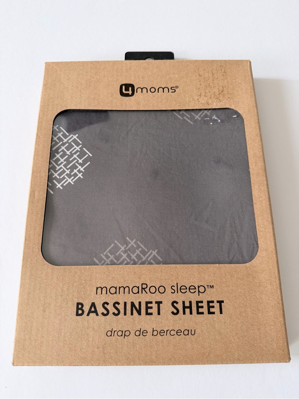 4Moms MamaRoo Sleep Bassinet Sheet - Grey Crosshatch. NEW